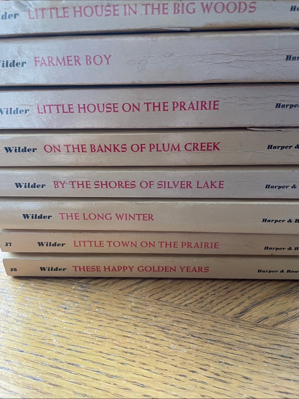 Little House Classic Paperback Set - Books J1-J8 Vintage 1971 Harper & Row
